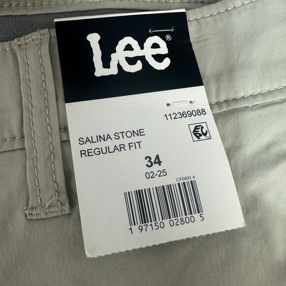 Lee Mens Active Stretch Motion Flex Cargo Shorts Size 34 Salina Stone Regular - Picture 5 of 12